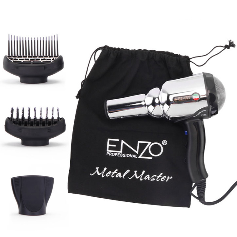 ENZO Wholesale guangdong shenzhen high power hotel metal professional AC motor hair salon hair dryer travel bag with stainless s