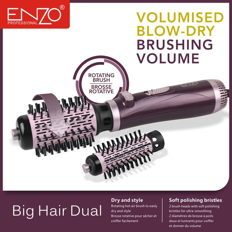 ENZO Professional Hair Iron Tools Factory Electric Comb One Step Hair Dryer Fast Hair Straightener Brush Hot Air Brush