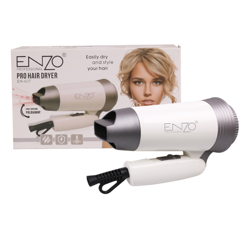 ENZO Lightweight Cheap Home Travel Use Folding Handle Compact bldc Small Blow Dryer Powerful DC Motor Baby Kids Hair Dryer