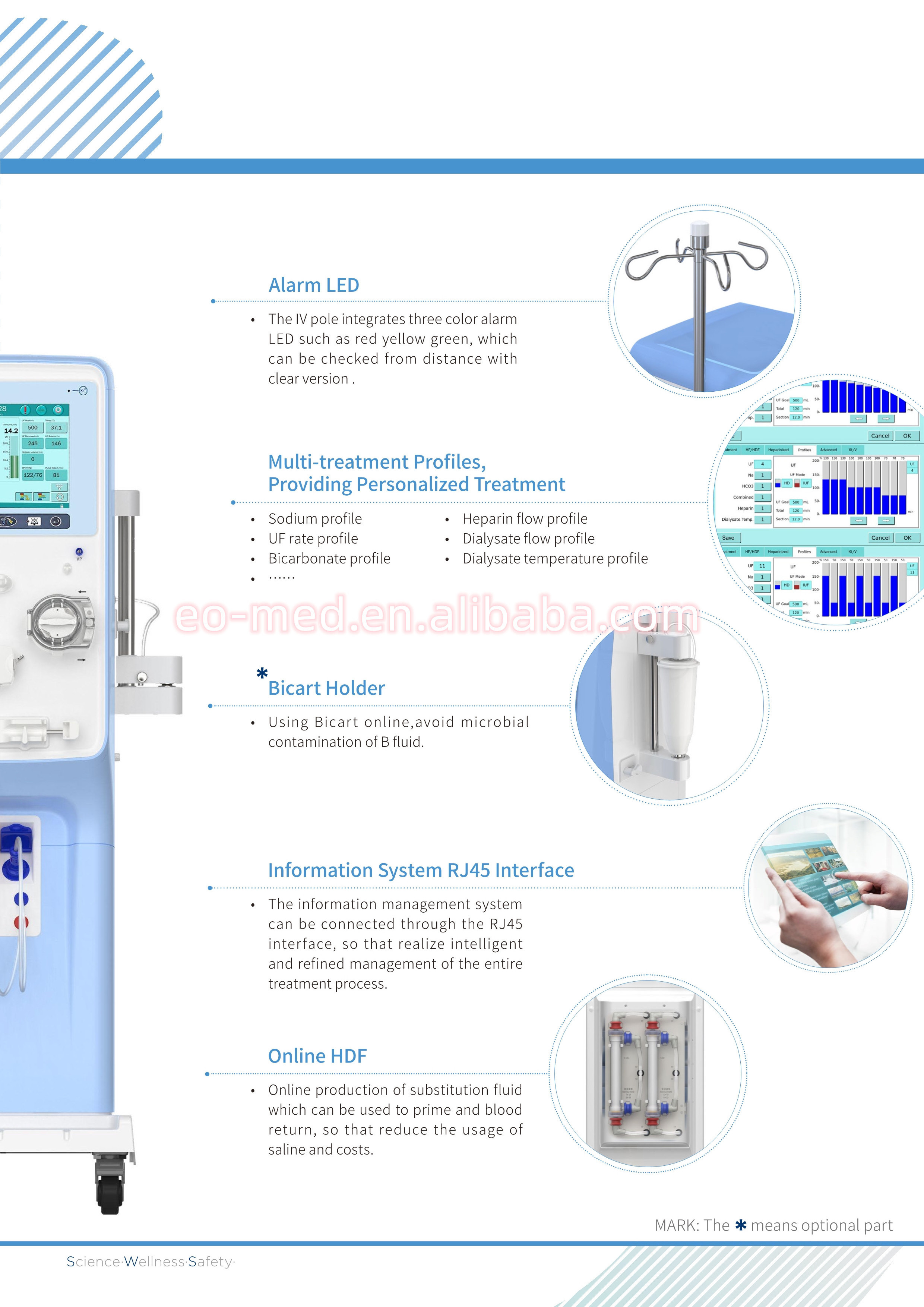 Cost-effective Hemodiafiltration Machine/ Portable Dialysis Machine / Cheap Price Kidney Dialysis Machine HDF-40