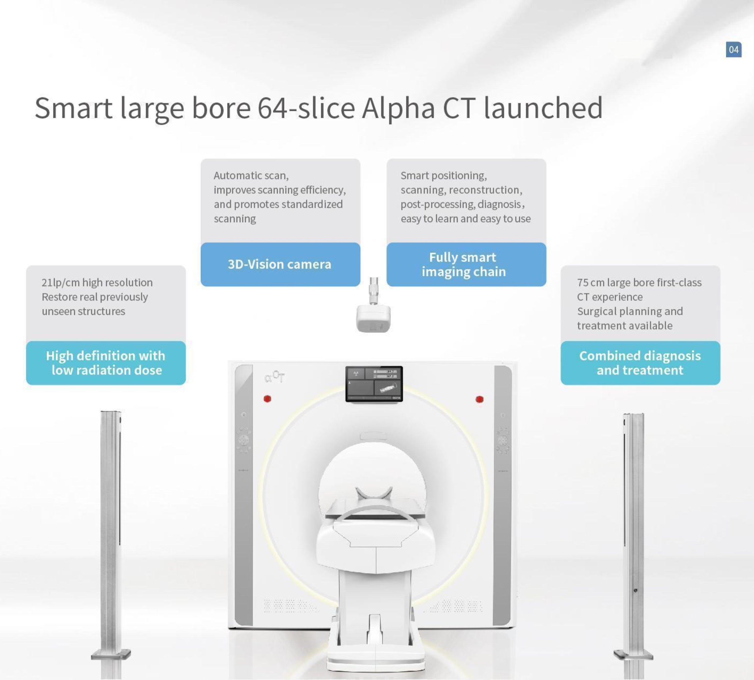 AlphaCT328Plus China Factory Price Radiology Equipment 64 Slice Diagnosis Hospital Equipment CT Scanner CT Scan Machine For Sale