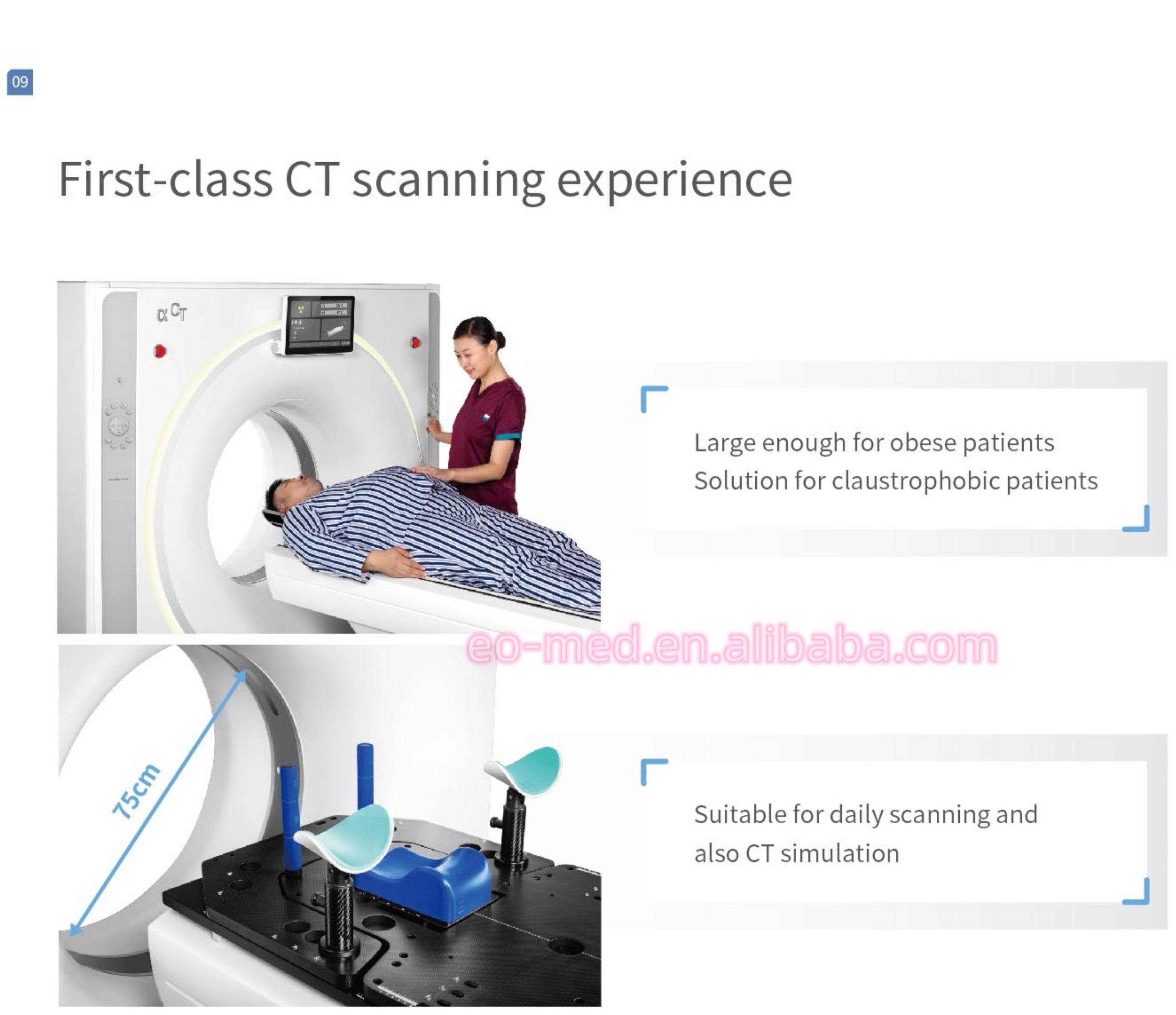 AlphaCT328Plus China Factory Price Radiology Equipment 64 Slice Diagnosis Hospital Equipment CT Scanner CT Scan Machine For Sale