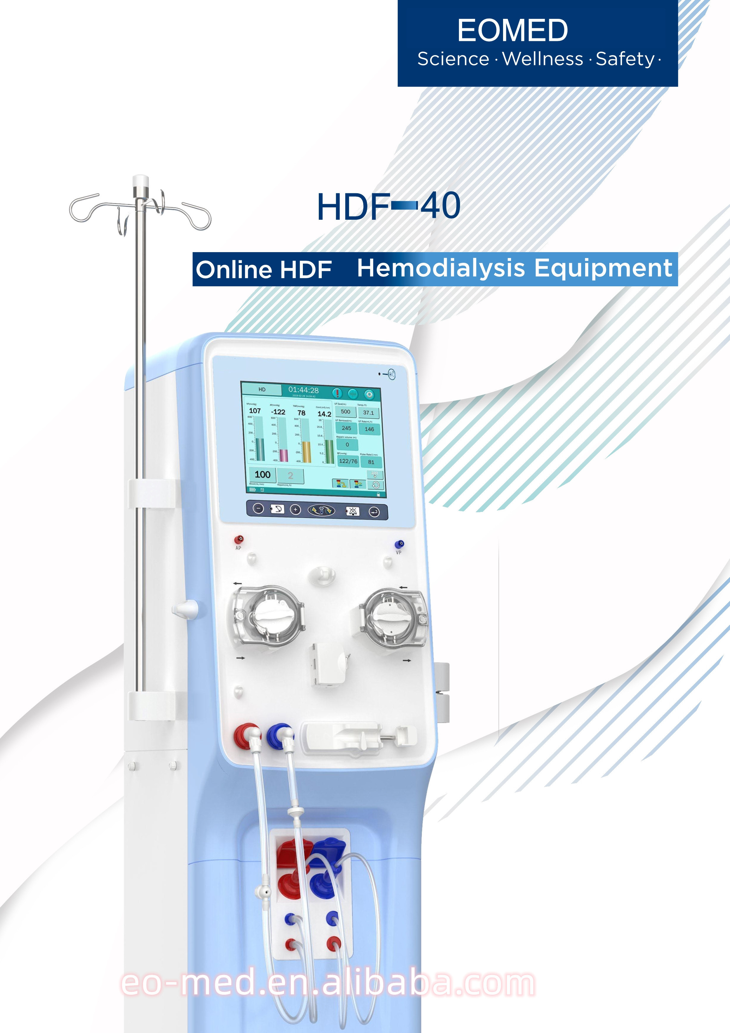 Cost-effective Hemodiafiltration Machine/ Portable Dialysis Machine / Cheap Price Kidney Dialysis Machine HDF-40