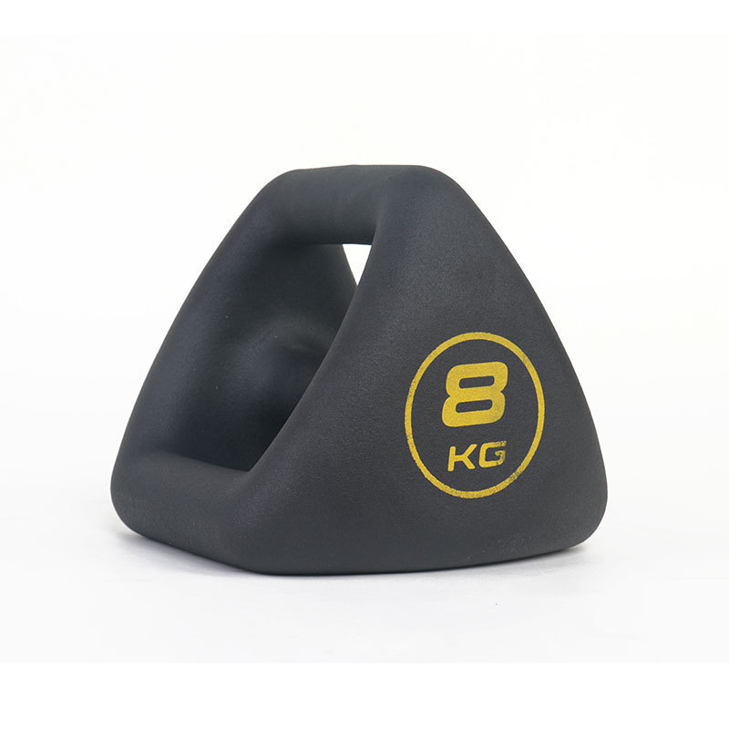 Well Designed black multi functional gym exercise weights vinyl dipping triangle 12kg 3in 1 dumbbell