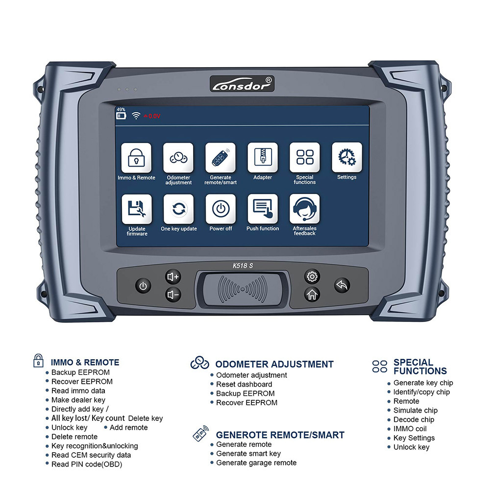 Lonsdor K518 Basic Version No Token Limitation Vehicle Diagnostic Tools Lonsdor K518S IMMO Key Programmer for All Cars