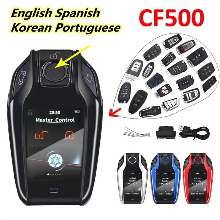 Hot Sale Smart Remote Key Control Screen Touch Sense Car LCD Smart Key For One Button Start Cars