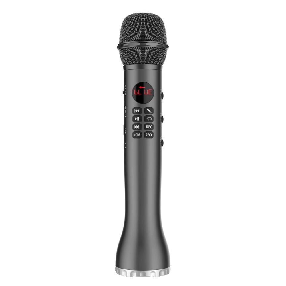 L-598 Bluetooth Karaoke Microphone Speaker with TF Card Recorder Rechargeable Battery