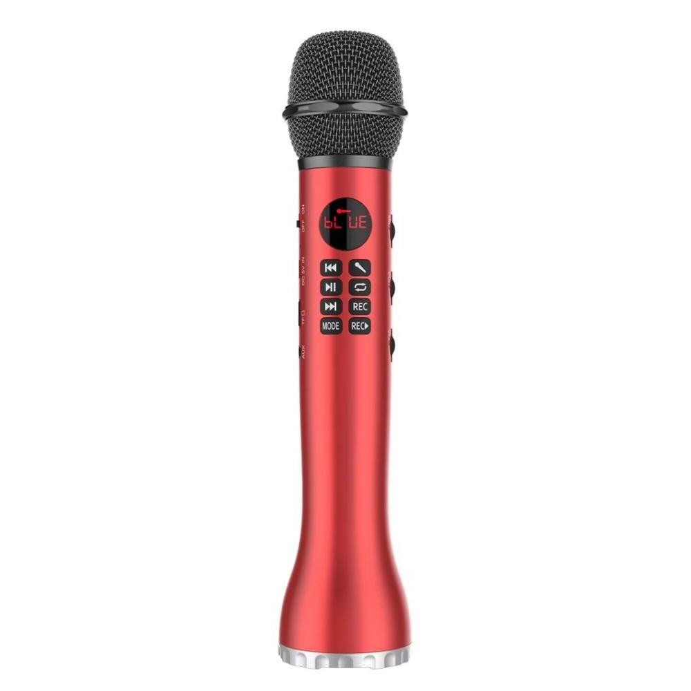 L-598 Bluetooth Karaoke Microphone Speaker with TF Card Recorder Rechargeable Battery