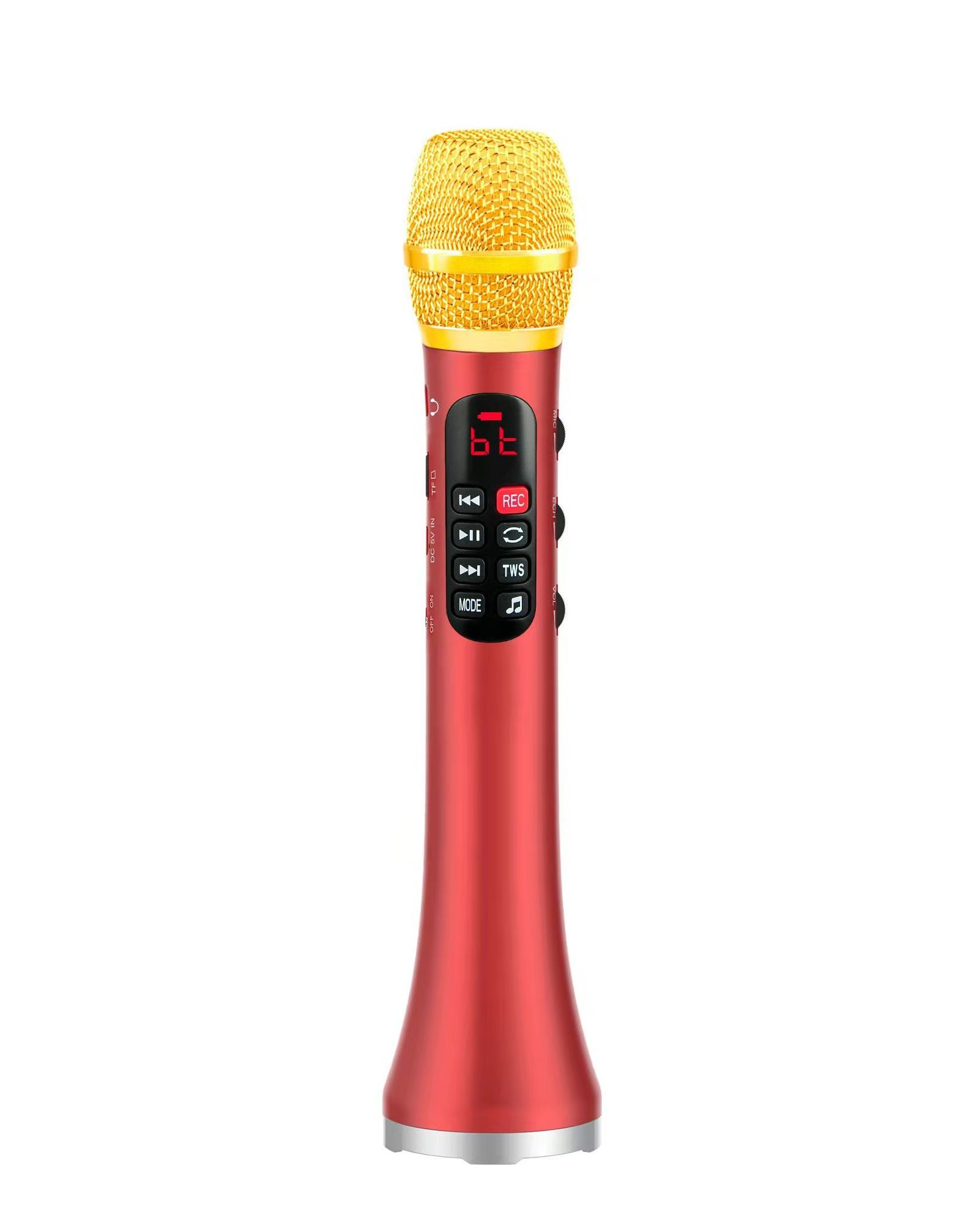 L-1038 25W Intelligent Wireless Bluetooth Karaoke Microphone Speaker with TF TWS Recorder Earphone DSP 5000mah Battery