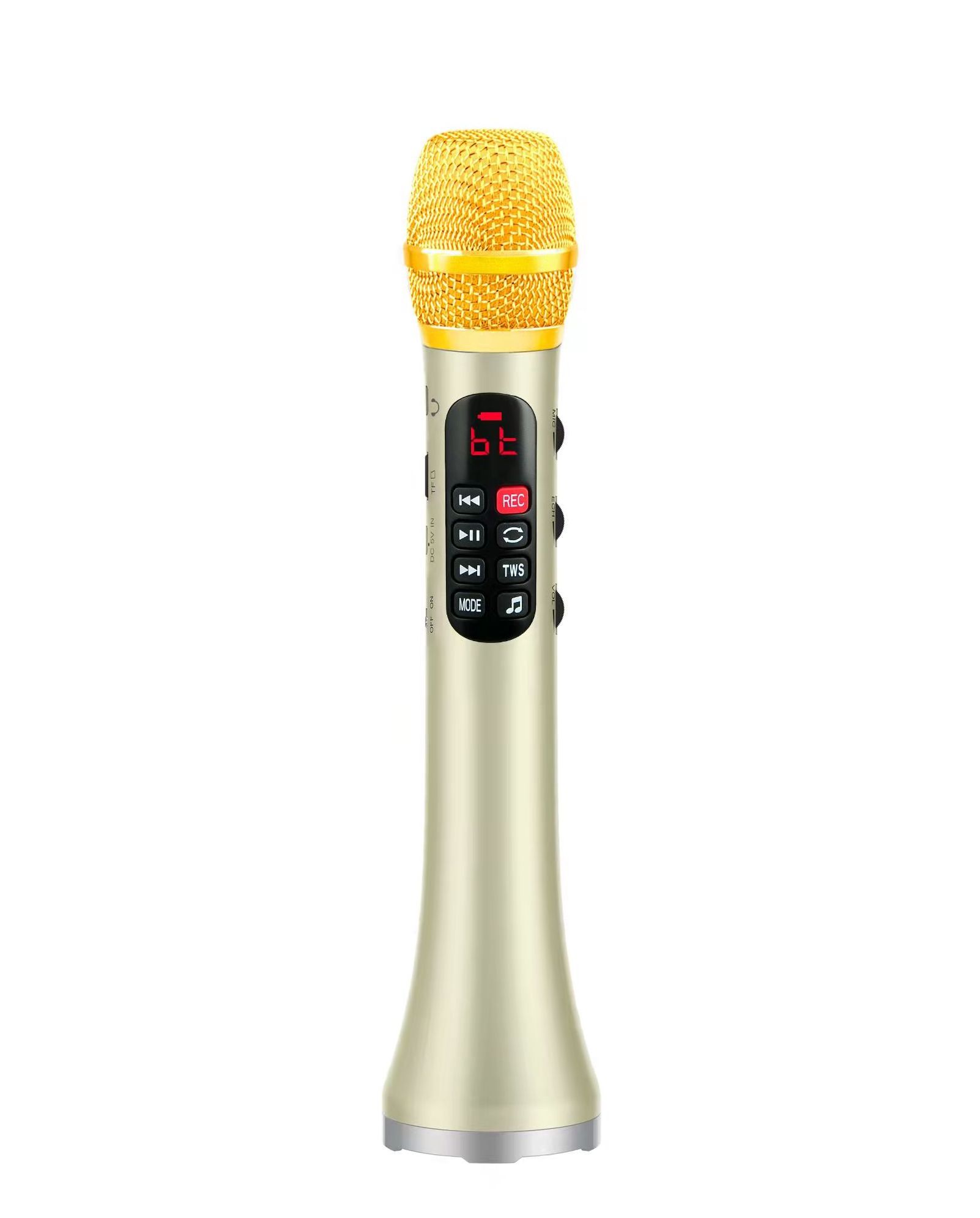 L-1038 25W Intelligent Wireless Bluetooth Karaoke Microphone Speaker with TF TWS Recorder Earphone DSP 5000mah Battery