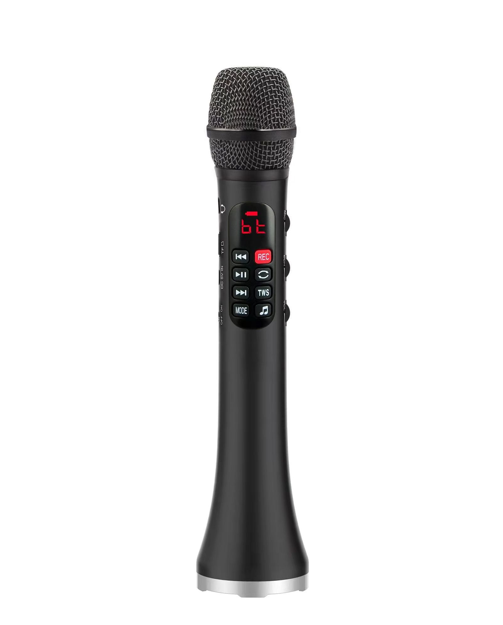 L-1038 25W Intelligent Wireless Bluetooth Karaoke Microphone Speaker with TF TWS Recorder Earphone DSP 5000mah Battery