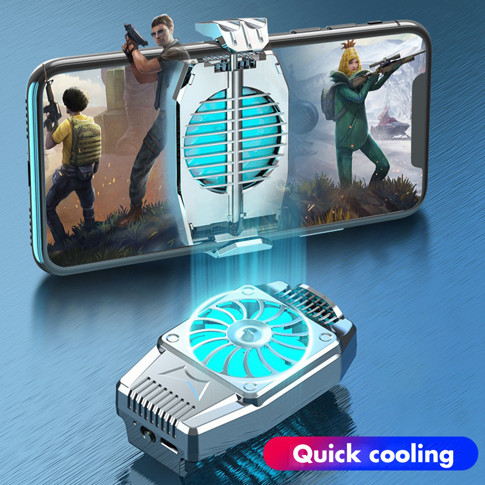 EONLINE Universal Mobile Phone Game Cooler Built in Battery Portable Phone Fan Fast Cooling Phone Cooler for Gaming Watch Videos