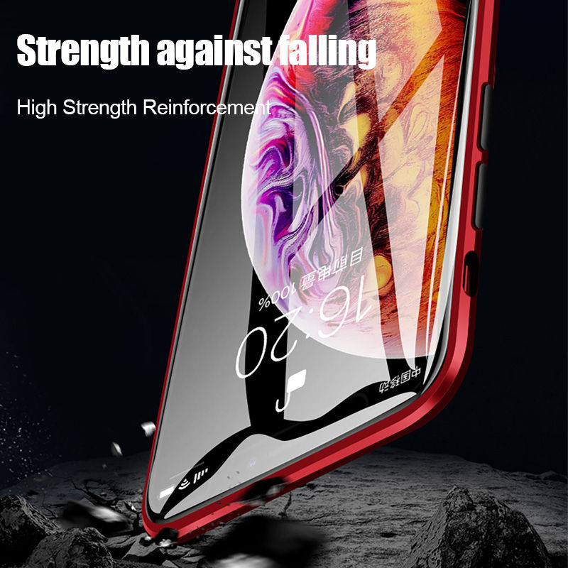 360 Magnetic Phone Case for Samsung S20 Plus Note 10 Pro 8 9 Double Tempered Glass Case for Samsung Galaxy S10 Plus S8 S9 S10E