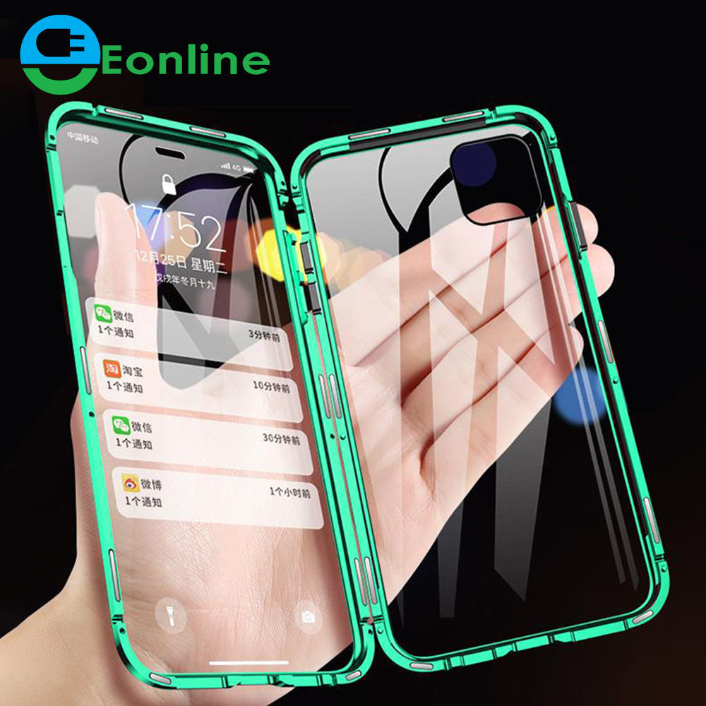 360 Magnetic Phone Case for Samsung S20 Plus Note 10 Pro 8 9 Double Tempered Glass Case for Samsung Galaxy S10 Plus S8 S9 S10E