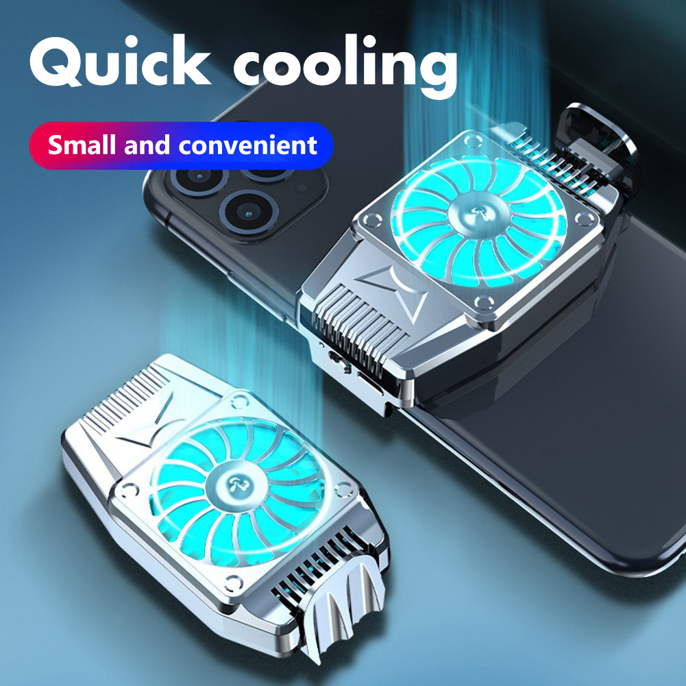 EONLINE Universal Mobile Phone Game Cooler Built in Battery Portable Phone Fan Fast Cooling Phone Cooler for Gaming Watch Videos