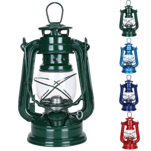 Emergency classic outdoor Camping LED Light decorative wildland kerosene vintage OEM glass metal burning oil Lantern lamp