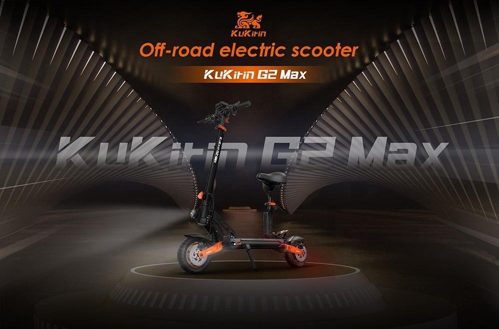 KUKIRIN G2 MAX Electric Scooter 10*2.75 Inch Off-road Pneumatic Tires 1000W Brushless Motor 55Km/h Max Speed 48V 20Ah Battery