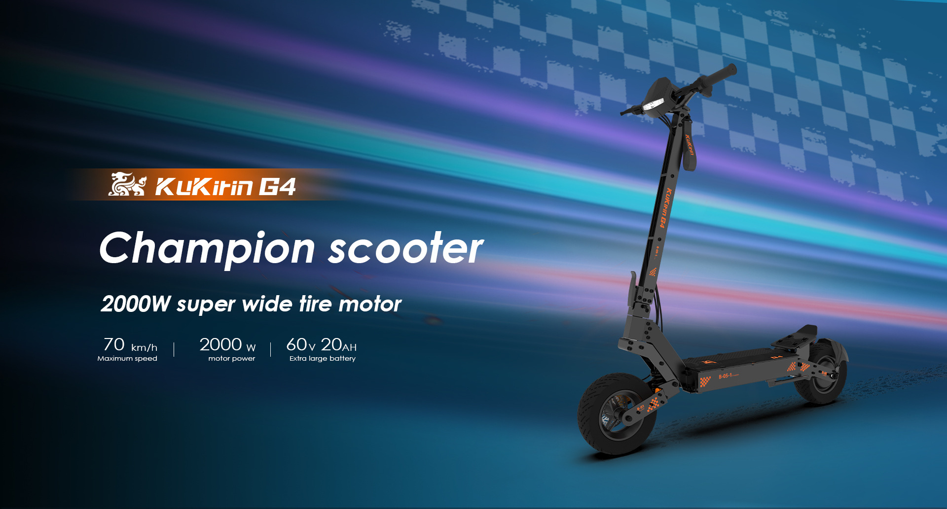 2024 New Kukirin G4 11-Inch Vacuum Tire 2000W 60V High-Speed e Scooter Long Range EU Warehouse Two Wheels 70km Range Per Charge