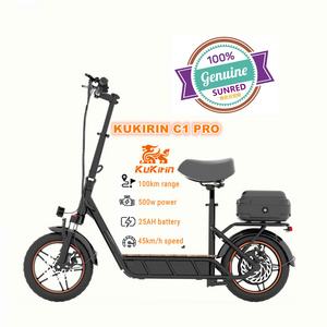 Poland  STOCK Duty Free KuKirin C1 Pro 14 Inch Fat tire Folding Electric scooter 48V 500W 45KM/H Electric scooter outdoor