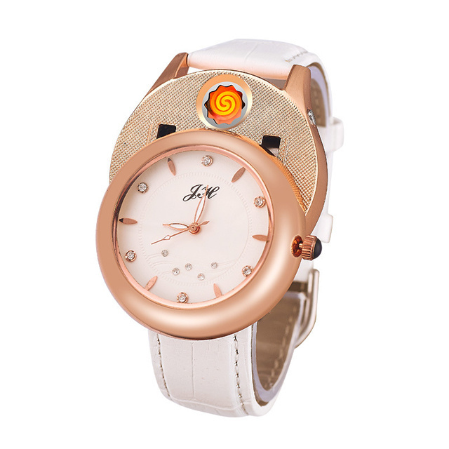 Fashion Cigarette USB Lighter Watches flameless USB Rechargeable  Watch Lighter For Women