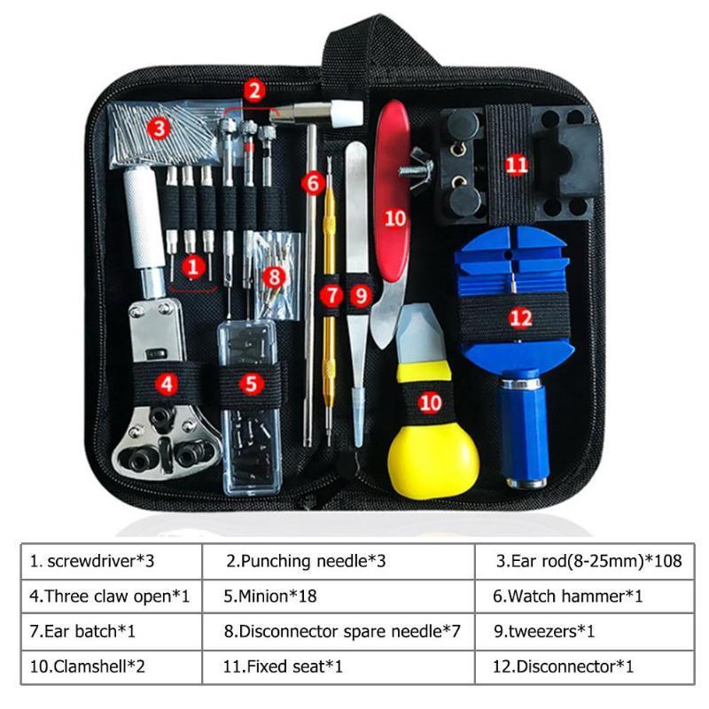 Smart Watch Opener Remover Spring Bar Pry Screwdriver Clock Watchmaker Repair Tool Kit Parts 147Pcs Watch Tools