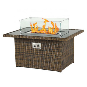 Square outdoor firepit gas patio firepits table