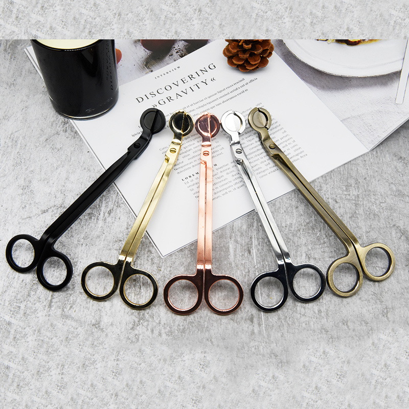 Wholesale Custom Accessories Scissors Tool Cutter Care Set Black Candle Wick Trimmer Kit