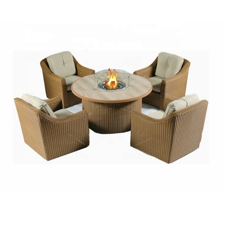 Gas patio Garden Free standing Gas Fireplace Table