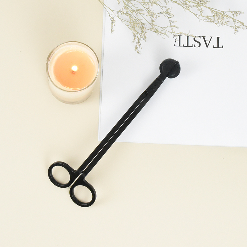 Wholesale Custom Accessories Scissors Tool Cutter Care Set Black Candle Wick Trimmer Kit