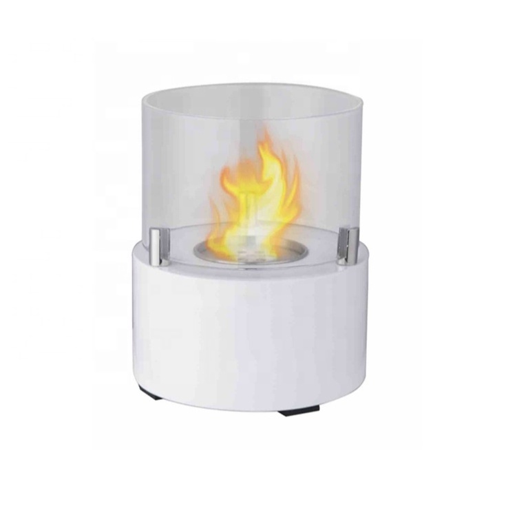 Fashion table top mini ethanol fireplace ceramic glass fibre decorative  living fireplace