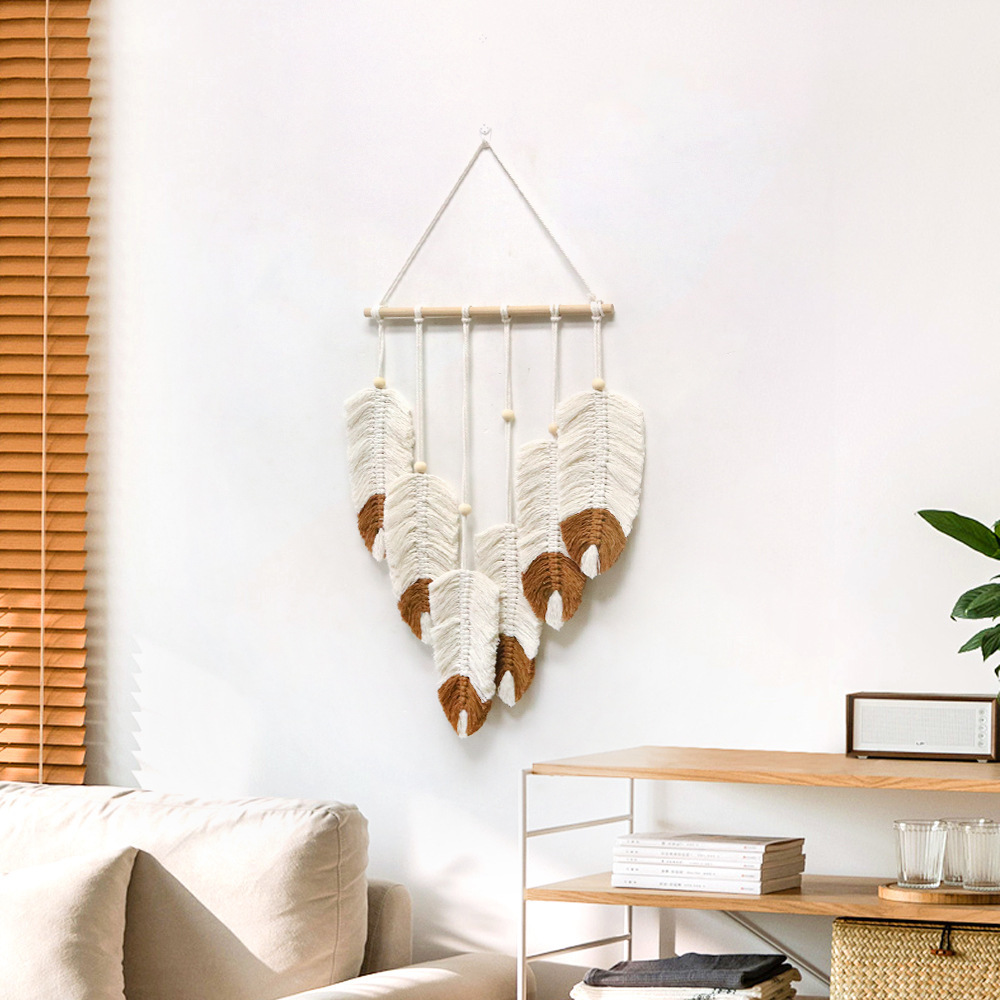 Falling Leaves Macrame Wall Hanging boho home decor