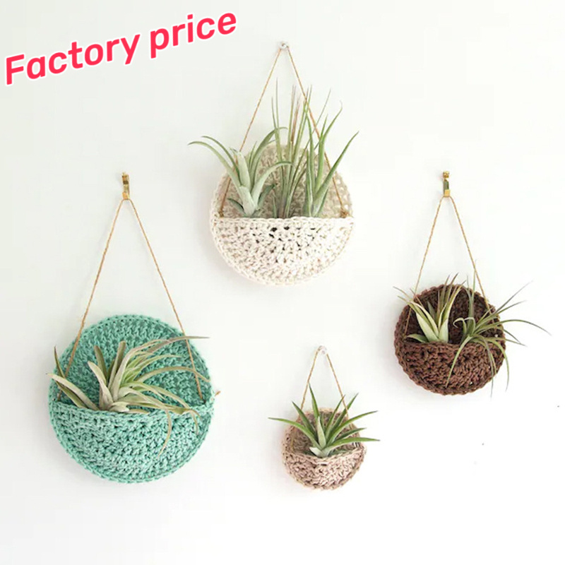 Crochet Boho Macrame Kids Room Decor Wall Hanging Air Plant Holders