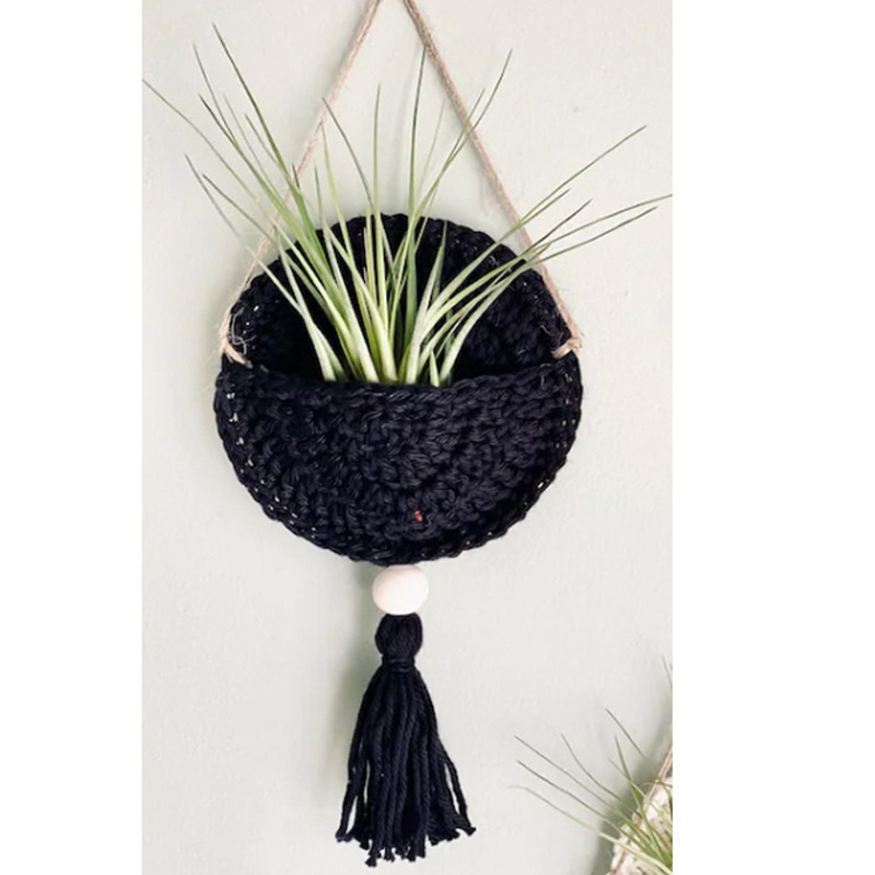 Crochet Boho Macrame Kids Room Decor Wall Hanging Air Plant Holders