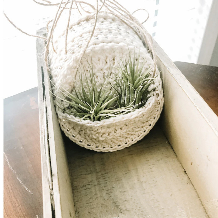 Crochet Boho Macrame Kids Room Decor Wall Hanging Air Plant Holders