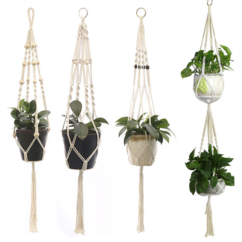 Handmade Cotton Macrame Hang Home Decoration Plant Hanger