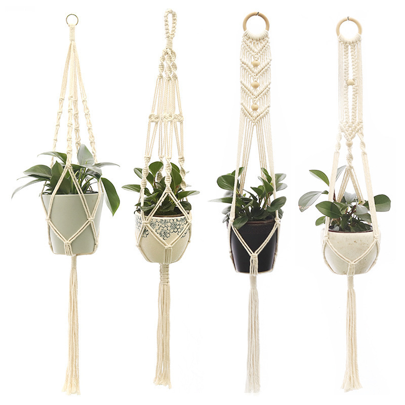 Handmade Cotton Macrame Hang Home Decoration Plant Hanger