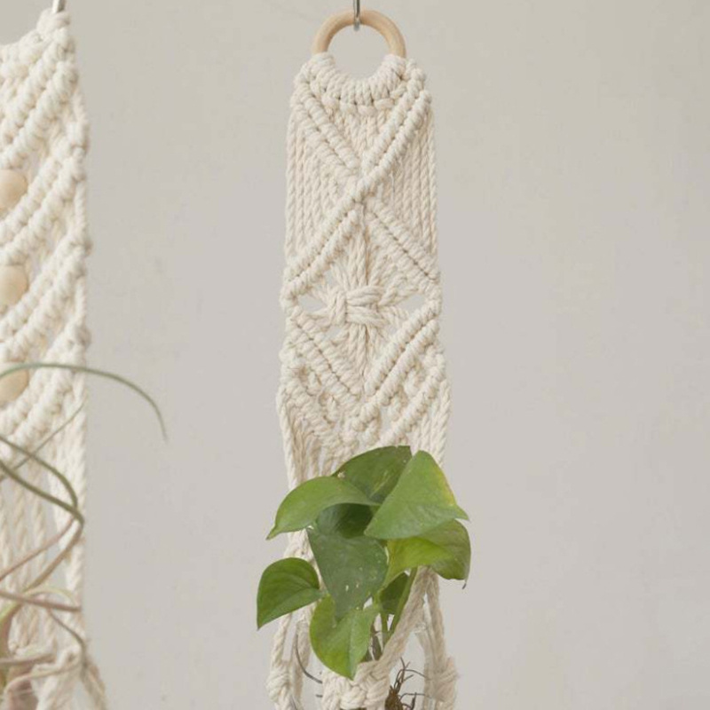 Home Decor Luxury Eco-friendly hanging plant bracket for s outdoor wholesale bohemia macrame plant hangers decorations