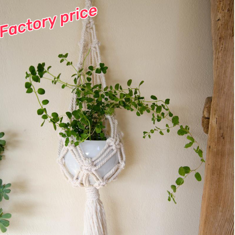 Vase For Home Decor Eco-friendly floating shelf wood wall plant hanger air macrame plant hanger