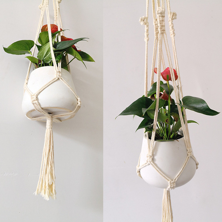 Lamps Home Decor Luxury wall hooks  bracket beads plant hanger macrame plant hanger with pots boho