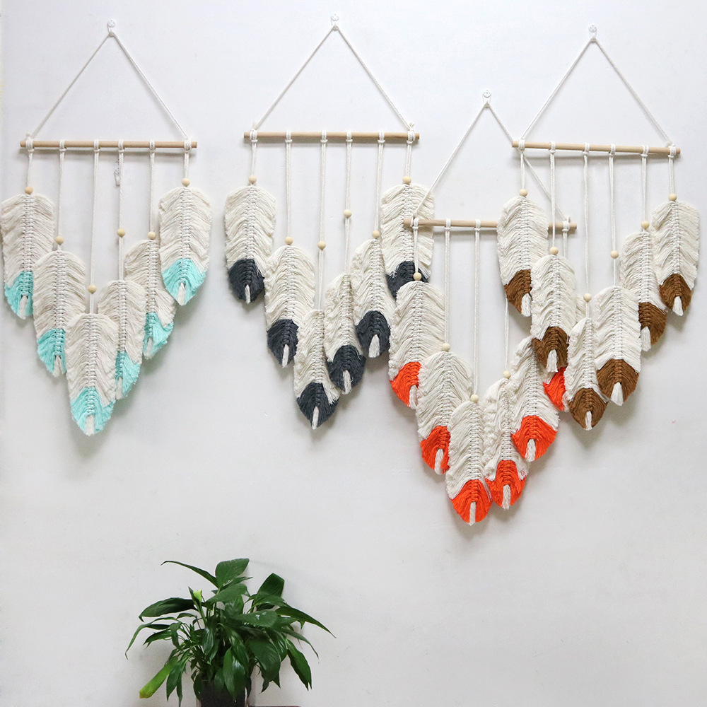 Falling Leaves Macrame Wall Hanging boho home decor