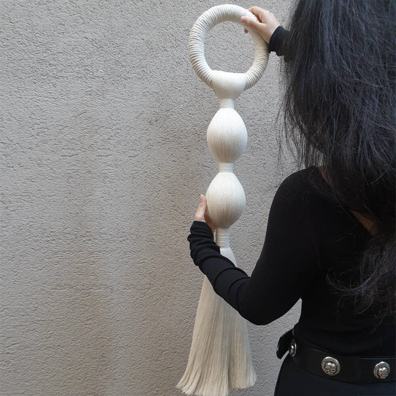 Irregular Wall Hangings Eco-friendly Hanging Macrame Wall Indoor and Outdoor Cotton Thread for Macrame Wooden Ring Home Decor