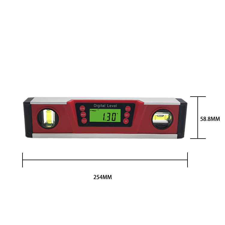 Laser Measuring Instrument Angle Meter 230mm Digital Spirit Level With Two Bubble