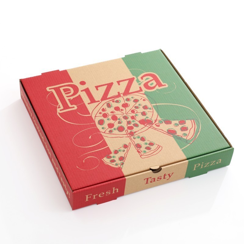 Custom 8 In 12 In Printed Kraft Corrugated Pizza Takeaway Pizza Box Price Cheap Wrapping personalised  Paper packaging Pizza Box