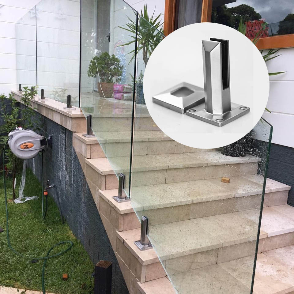 cheap 12mm tempered glass balcony railing balustrades design stainless steel glass railing