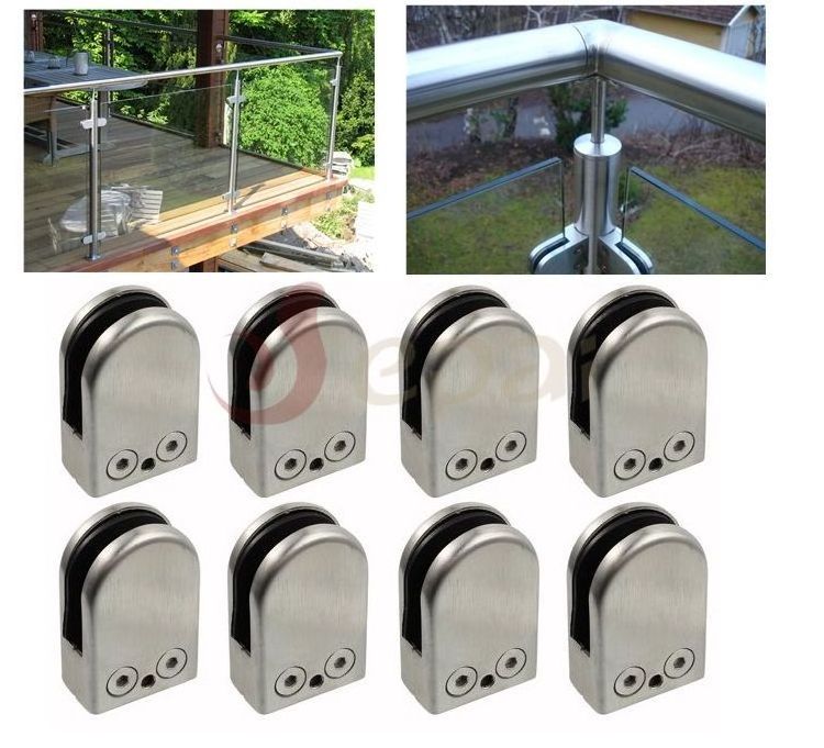 Outdoor Indoor Stainless Steel 304 316 Stainless Steel Railing Handrail with Glass