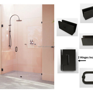 Frameless fixed casement swing frosted shower glass screen popular bathroom sliding door for Hotel/Apartment/Villa