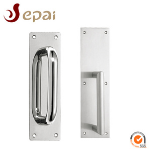 Metal kick plates for fire door, stainless steel push and pull plate door handle