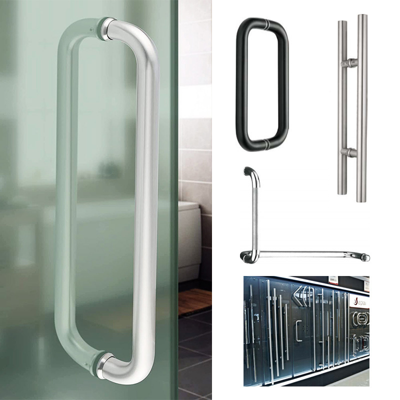 OEM / ODM Producers High Quality Hardware Stainless Steel Push Pull Glass Door Handle Shower Tubular Handle for Bathroom