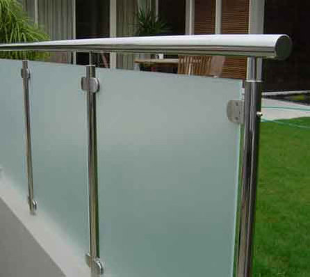 Outdoor stair handrail Balustrade column deck tempered glass stainless steel square railing handrail railing