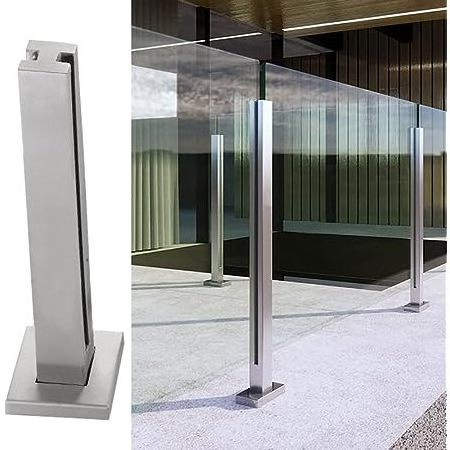 Modern Design Guard Railing Glass System Stainless Steel Frameless Glass Balcony Railing Stairs Balustrade Handrail Post